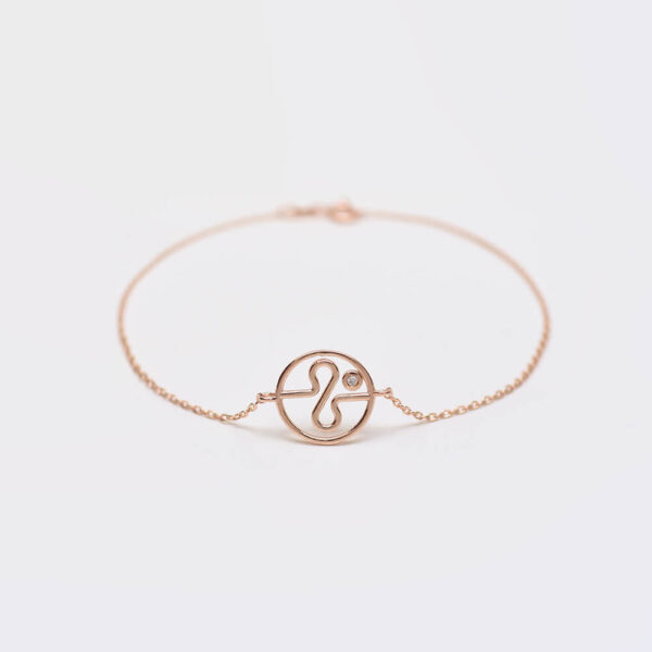 Sonsuzluk pırlanta ve altın bileklik