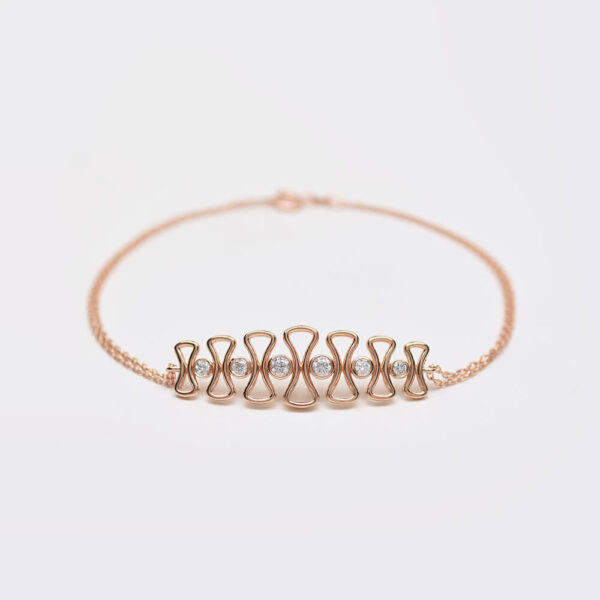 Sonsuzluk pırlanta ve altın bileklik