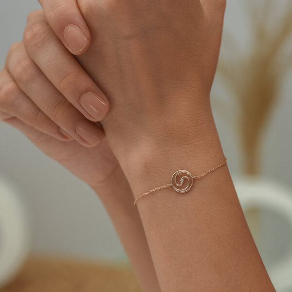 Sonsuzluk pırlanta ve altın bileklik