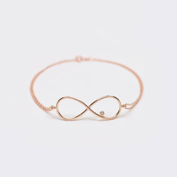 Sonsuzluk pırlanta ve altın bileklik