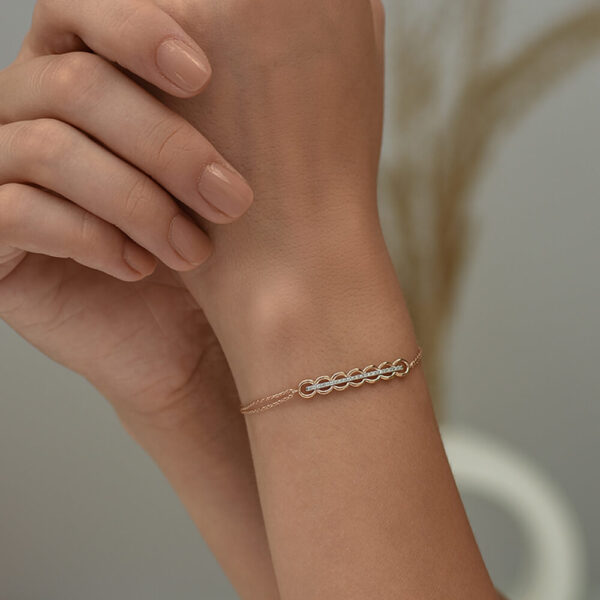 Tasarım pırlanta ve altın bileklik