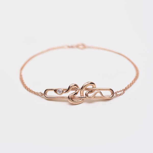 Yılan pırlanta ve altın bileklik