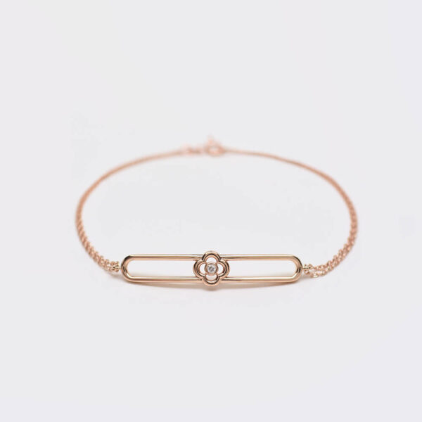 Yonca pırlanta ve altın bileklik