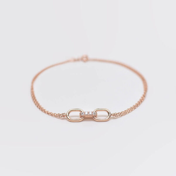 Zincir pırlanta ve altın bileklik