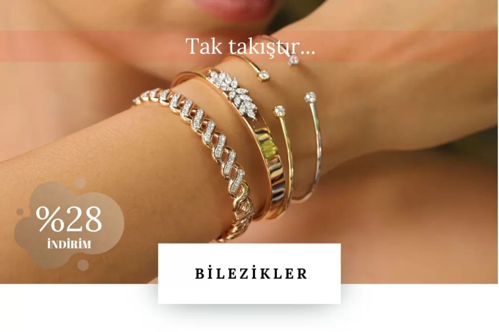 Pırlanta ve altın bilezikler