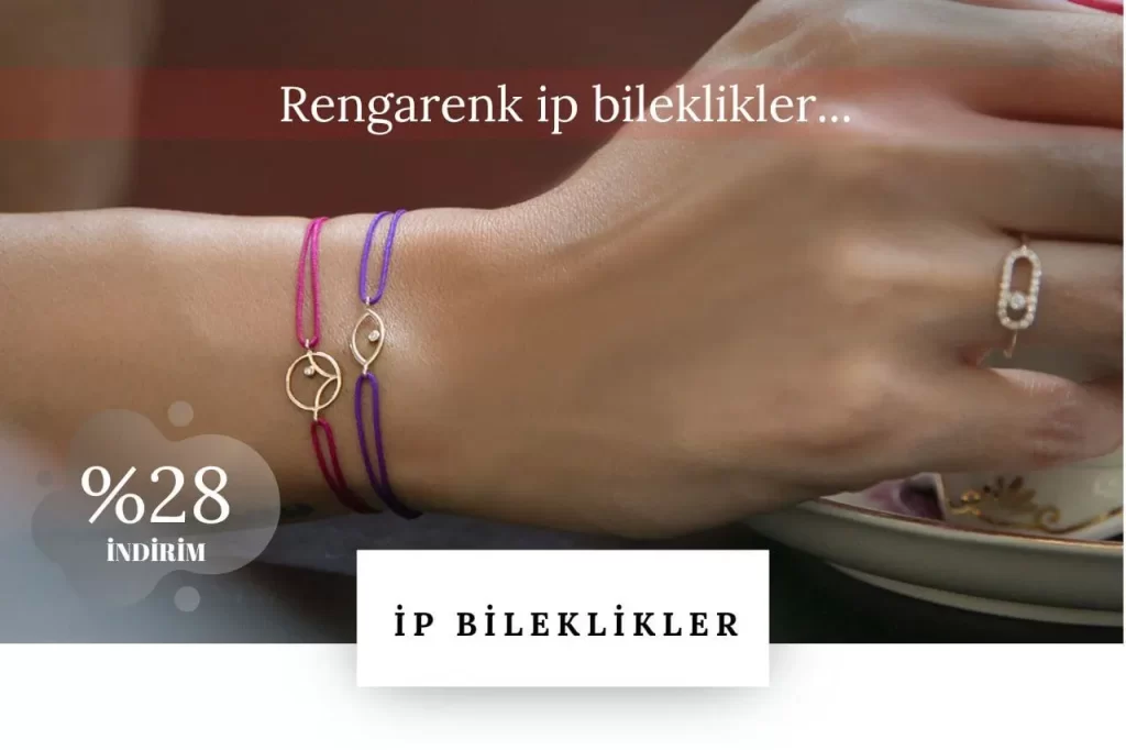 Pırlanta ve altın ip bileklikler